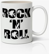 Resim Rock 'n' Roll Baskılı Kupa Bardak Baskılı Kahve Kupa Bardak 
