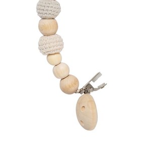 Resim Tavşan Amigurumi Örgülü Emzik Askısı 