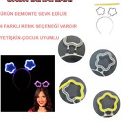 Resim Nessiworld Glow Stick Karanlıkta Yanan Fosforlu Yıldız Taç 12 Adet 