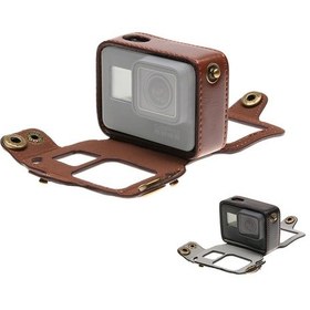 Resim Sanger Go198 Gopro Hero 5 6 Askılı Deri Kılıf 