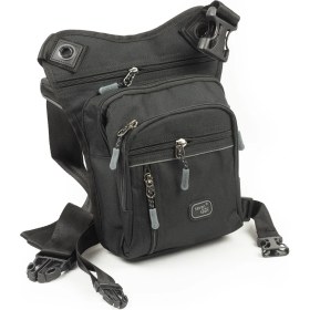 Resim Çok Gözlü Su Geçirmez Bel Bacak Omuz Motosiklet Kurye Çantası Bodybag Siyah-Gri 3470 