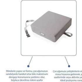 Resim Babyjem QuickBoost Taşınabilir Mama Sandalye Yükseltici Minder Antrasit 