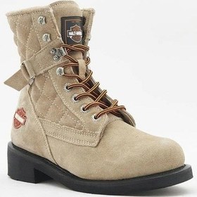 Resim Harley Davidson New Worker Crosta Süet Kadın Bot Bej 