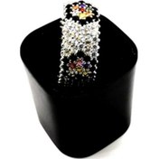 Resim Omar Silver Kadın Tamtur 5 Sıra Altıgen Mix Zirkon Taşlı Gümüş Y 