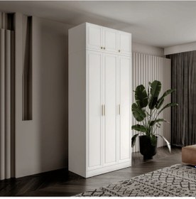 Resim Guneystore Milas Gold 3 Kapaklı Komple Mdf Yüklüklü Gardırop 