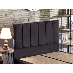 Resim Nironyatak Piano Lite Tek Kişilik Yatak Başlığı - 120 Cm Siyah Kumaş Başlık 