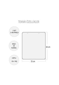 Resim 2 Set - 86 Parça Tox Takvimi Öğreniyorum Keçe Duvar Panoları . Eğ 