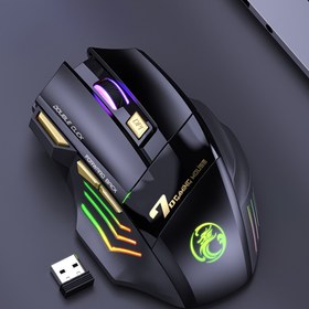 Resim ELFO LARANJA Şarj Edilebilir Kablosuz Oyun Faresi - 7 Renkli RGB Arka Işık, Sessiz Ergonomik Tasarım, Ayarlanabilir DPI, USB Şarj, Dayanıklı ve Gürültüsüz Tıklama, PC ve Laptop için | Oyun Aksesuarları | Oyuncu Estetiği 