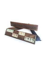 Resim Helena Wood Art Vıp Oymalı Masif Ahşap Okey Takımı Constantia 