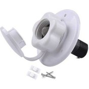 Resim Novahub Karavan Su Girişi - Beyaz, Paslanmaz Çelik Filtreli, 19mm G1/2 İnç, 75x76mm 