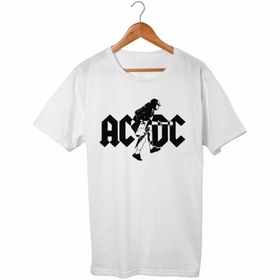 Resim Alfa Tshirt Unisex Çocuk Beyaz Ac Dc Tişört 