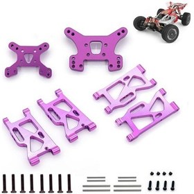 Resim Elmpaly Wltoys 144001 Rc Araba İçin Alüminyum Süspansiyon Kol Seti - Ön & Arka Yükseltme Parçaları 