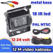 Resim Tır Kamyon Uyumlu Metal Kasa 18 Ir Led Araç Kamera 12 24 V 
