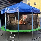 Resim Trambolin Gölgelik Örtüsü | Trambolin Çatısı | Dayanıklı Rüzgar Geçirmez Kubbeli Koruma Bahçe Açık Hava Çocuklar İçin Yağmur Ve Kış Kullanım 