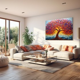 Resim Gökkuşağı Ağacı - 100x70 