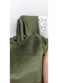 Resim Dökümlü İpek Kadife Kumaş Haki Renk 