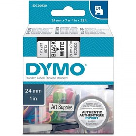 Resim Dymo S0720930 D1 Yedek Şerit, 24 Mm X 7 Metre Beyaz- Siyah (53713) 