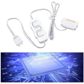 Resim Shineyee Beyaz 5v 3pin Argb Kontrolörü - Sata Beslemeli Fan Işık Hız Ve Renk Ayar Cihazı 