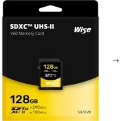 Resim Wise Advanced 128GB Sd-S Uhs-Iı V60 Sd Hafıza Kartı 