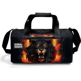 Resim Coral High Siyah Aslan Desenli Spor Çantası 27540 