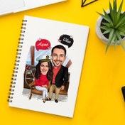 Resim Gemici Sevgililer Karikatürlü Defter 