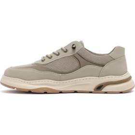 Resim Derimod Erkek Bej Bağcıklı Deri Sneaker 25SFD693714 