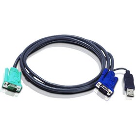 Resim Aten Usb Kvm (KEYBOARD/VİDEO MONİTOR/MOUSE) Switch Için Kablo, 3 Metre, 1 X 15 Pin Sphd Erkek 1 X Monitö 