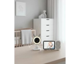 Resim Karşılıklı Sesli Bebek Kamerası 4x Zoom Sıcaklık Sensörlü Midastech 