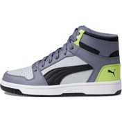 Resim Puma Rebound Lay Up Sl Jr Mid 370486-20 Sneakers Boğazlı Unisex Spor Ayakkabı Gri-beyaz 