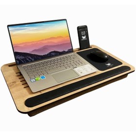 Resim Delixa Axolotl Supply Telefon Ve Tablet Bölmeli Minderli Laptop Sehpası Notebook Bilgisayar Çalışma Masası 