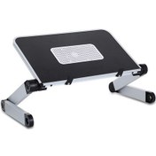 Resim Ayarlanabilir Katlanabilir Dizüstü Bilgisayar Masası Soğutucu Fanlı Macbook Stand 