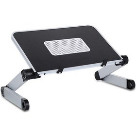 Resim Ayarlanabilir Katlanabilir Dizüstü Bilgisayar Masası Soğutucu Fanlı Macbook Stand 