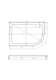 Resim Shower 90X110 Oval Asimetrik Monoblok Duş Teknesi 