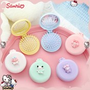 Resim 1 adet onaylı mini tarak, for Cinnamoroll, for Pochacco, Sevimli Karakterler için katlanabilir ve ayna ile - Sevimli çizgi film seyahat saç fırçası, öğrenciler ve kadınlar için taşınabilir güzellik aracı, kolay taşınabilir kompakt tasarım, seyahat için temel, makyaj çantası için olmazsa olmaz, sevimli saç aksesuarları 