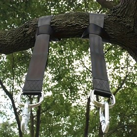 Resim Universal Halka ve Trapeze Asma Seti Ekleme- Ağır Hizmet Kamp Hamak Askısı Tüm Asma Tipleri için İki Güvenlik Kilitli Açık Hava Asma Hamak Oyun Alanı Seti Aksesuarı 