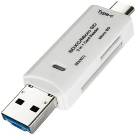 Resim Otg Type-c Kart Okuyucu Usb 3.0 A Micro Combo'dan Tf Sd'ye 