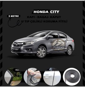 Resim Honda City Oto Araç Kapı Koruma Fitili 5metre Parlak Siyah Renk 