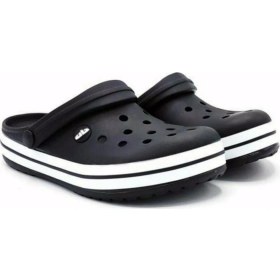 Resim Akınalbella bella Doremor Siyah Beyaz Sabo Crocs Modeli Terlik Hastane Terliği Hemşire Doktor Terliği 