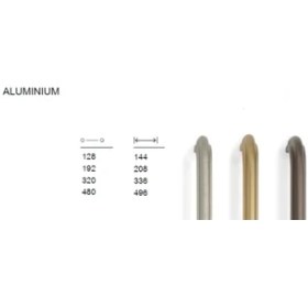Resim System 8315 Modern Oval Kulp Nikel Saten Renk 128 mm (Iki Delik Arası Mesafe) 