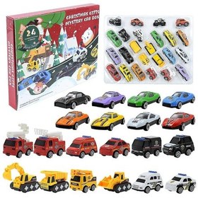 Resim Farklı Araçlara Sahip Noel Advent Takvimi 24 Çocuk Yapı Blokları Seti Tatil Aile Aktivitesi Ai - Rıpj 