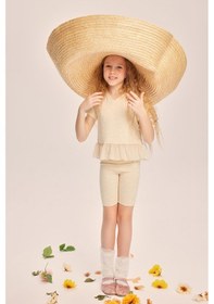 Resim Luess Kız Çocuk Altı Fırfırlı İkili Takım-bej Bej 