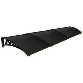 Resim Pratik Sundurma Kapı Pencere Üstü 100x360 Cm Siyah 6 Mm Levhalı Siyah 