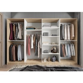 Resim Terra 8 Kapaklı Dolap Gardırop Meşe Beyaz 