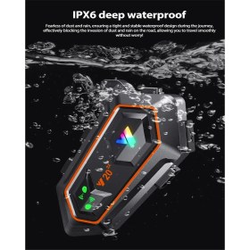 Resim Hayat Store Y20 2x 1000M Telsiz Mesafeli 2 Kişi Bağlantılı Bluetooth Kask Kulaklık Fenerli Intercom 