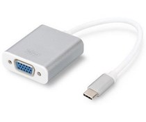 Resim DA-70837 Digitus USB 3.0 (USB Tip C) <-> VGA Grafik Adaptörü<br> Giriş: 1 x USB Tip C erkek (bilgisayar bağlantısı) <br> Çıkış: 1 x VGA (HD15) dişi (Full HD) <br> Alüminyum 