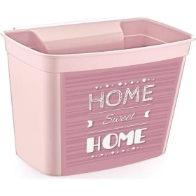 Resim Pembe 4 Lt Askılı Çöp Kutusu, Şık ve Pratik Ev ve Ofis Kullanımı 