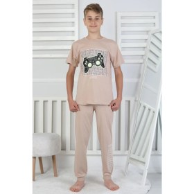 Resim Gamer Console Desenli Kısa Kollu Erkek Çocuk Pijama Takımı 