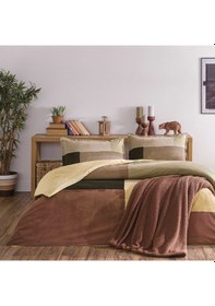 Resim Taç Larive Ranforce Çift Kişilik Battaniyeli Kış Seti Kiremit 000000001000050238 Kiremit 