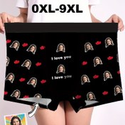 Resim Kişiselleştirilmiş Fotoğraf Erkek Boxer Külotlar - Yüz Baskısı, Rahat Esnek Kumaş, Baba/Koca/Erkek Arkadaş İçin Eğlenceli Hediye, Büyük Beden 