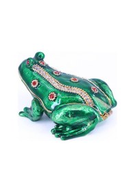Resim Swaroski Taşlı Kurbağa Mücevher - Takı Saklama Kutusu 